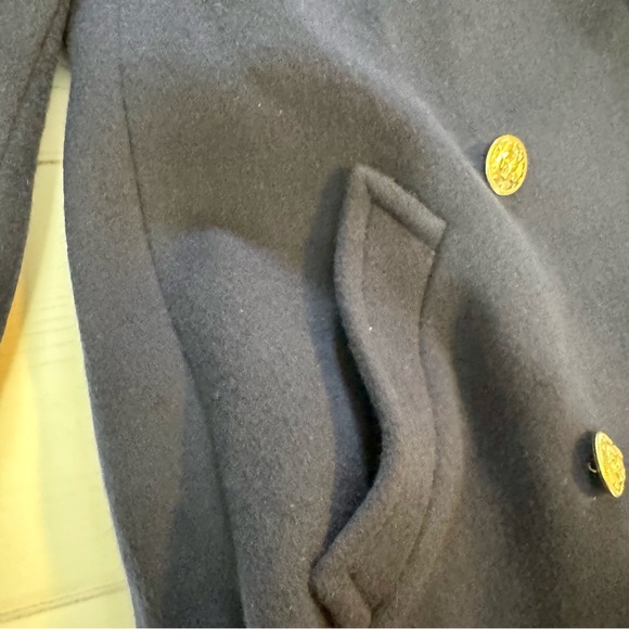 Vintage Wool Womens Navy Peabody House Peacoat Gold Button Size 3/4 - Picture 15 of 15